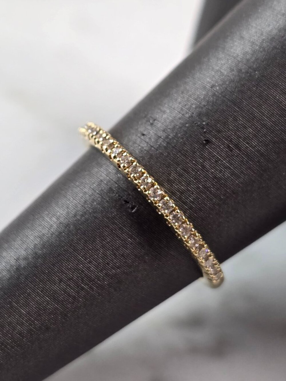 Womens Vintage Estate 14K Yellow Gold Reverie Lab Diamond Ring 1.9g #E5735